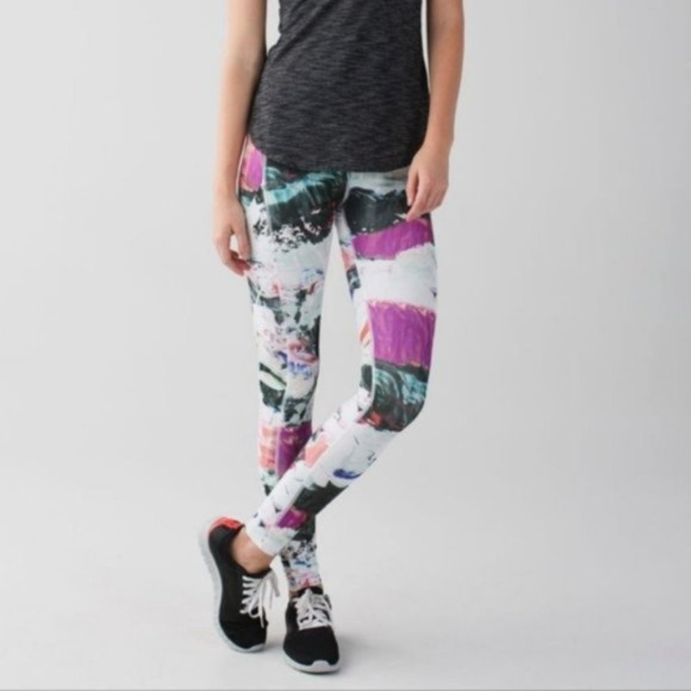 Lululemon Speed Tight III - tie dye abstract print leggings
